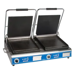 Globe GSGDUE14D Deluxe 14" Smooth Plate Electric Sandwich Grill