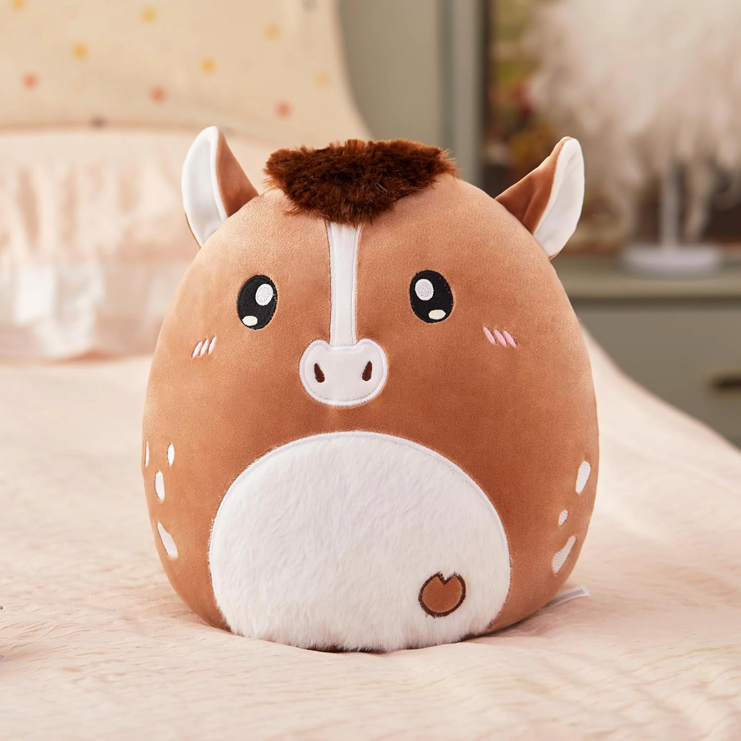 Glow Guards 12-Inch Quarter Horse Plush Pillow Cute Horse Stuffed Animal Soft Plush Toy Stuffed Animals Birthday Gift for Boys Girls Kids