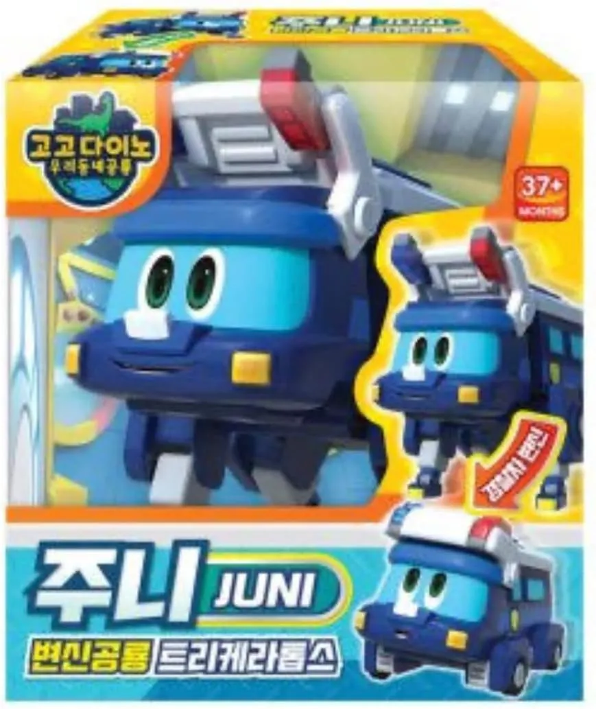 GoGo Dino Transforming Dinosaur Robot Triceratops Juni – 2-in-1 Dino & Police Car Mode