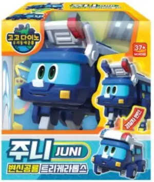 GoGo Dino Transforming Dinosaur Robot Triceratops Juni – 2-in-1 Dino & Police Car Mode