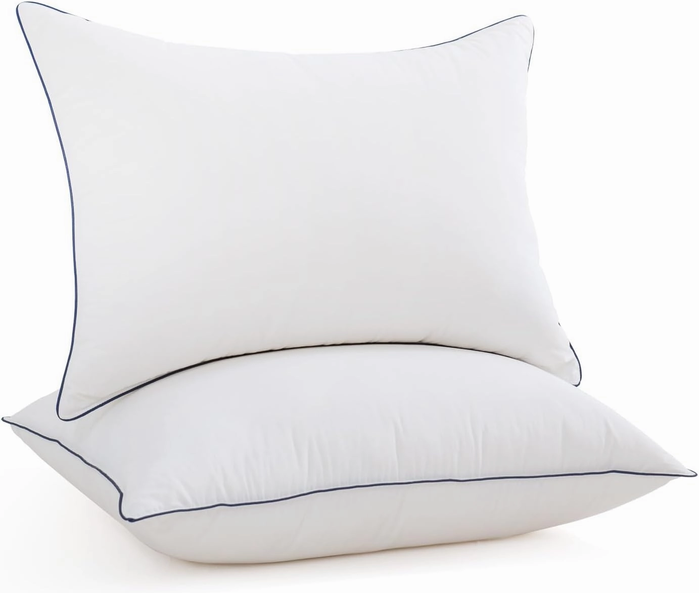 Goose Down Bed Pillow, Queen Size Bed Pillows for Sleeping, Ultra-Soft 750 Fill-Power Hotel Collection Pillow for Back, Stomach or Side Sleepers (20 * 28,Pack of 2)