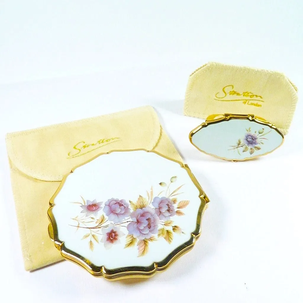 Gorgeous Unused Stratton Vanity Set In Original Case LILAC MUSK 1990s