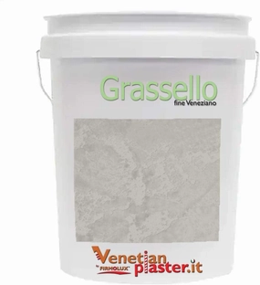 Grassello Authentic Venetian Plaster | Shiny Polished Plaster | Made in Italy from Lime & Marble | Gray Tones (9) | Color: BMAC26 Shadows