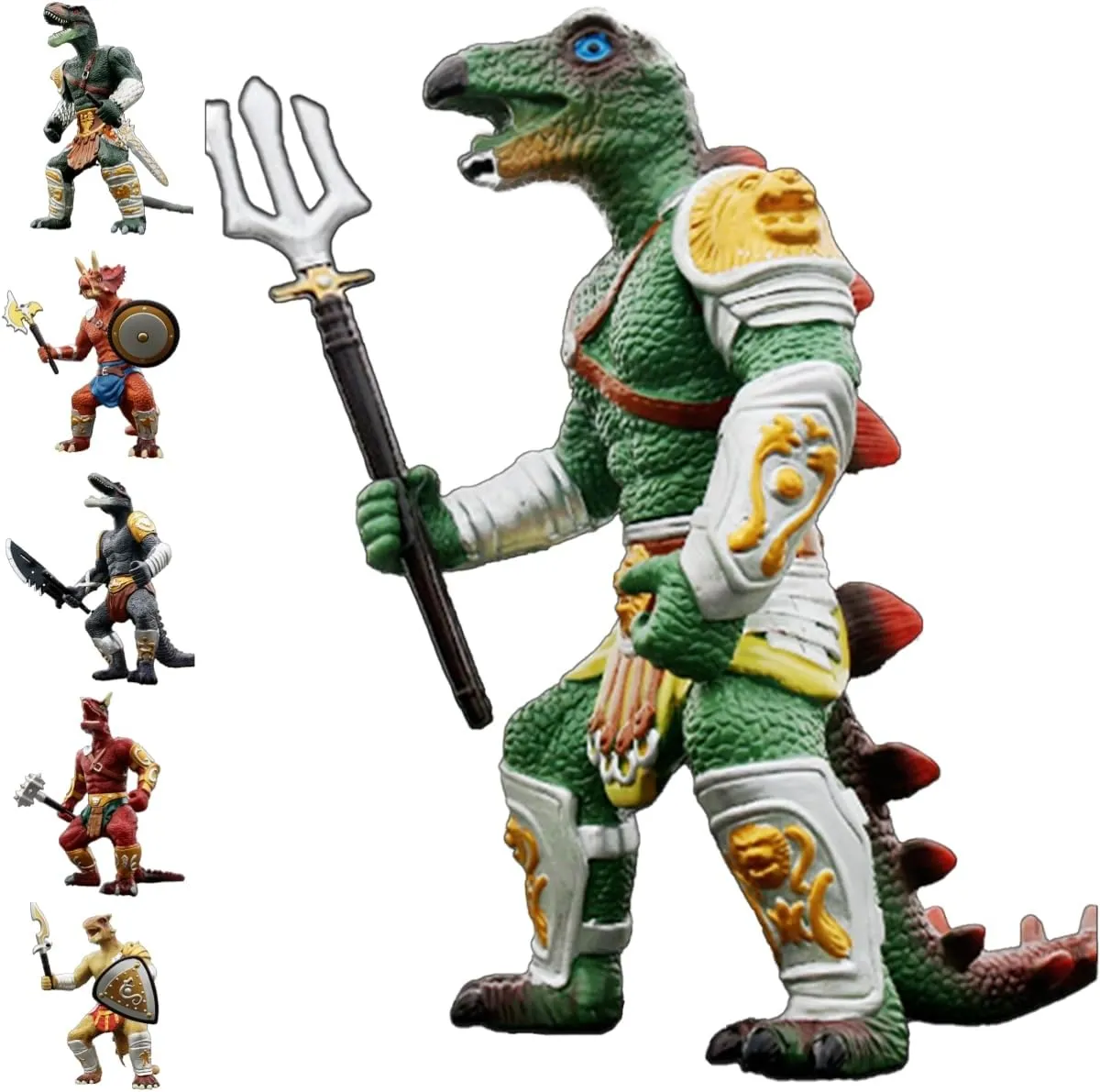 Green 8 X 5-inch Large Dinosaur Toy, Detachable Random Weapon, Children's Dinosaur Toy, 3-5 Year Old boy Toy, Dinosaur Toy with Movable Joints