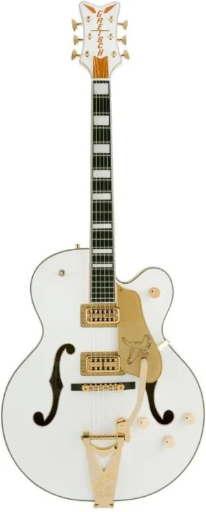Gretsch G6136T-MGC Michael Guy Chislett Signature Falcon with Bigsby Electric Guitar - Vintage White with Ebony Fingerbo