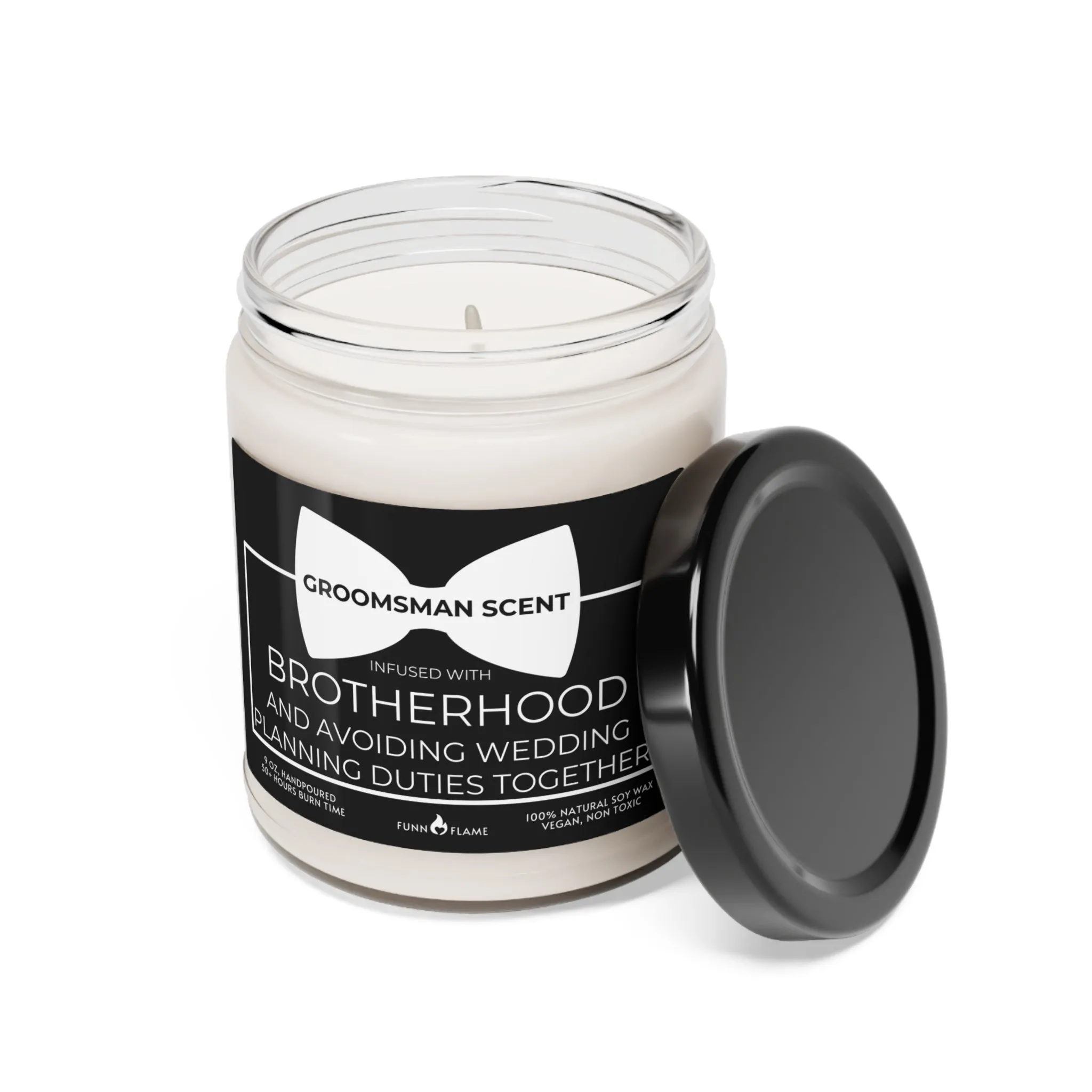 Groomsman Invitation, Wedding Groomsman Candle Gift Groomsmen Proposal Best Man Gift (B) Bridal Party Gift 100% Vegan Eco-Friendly Candle