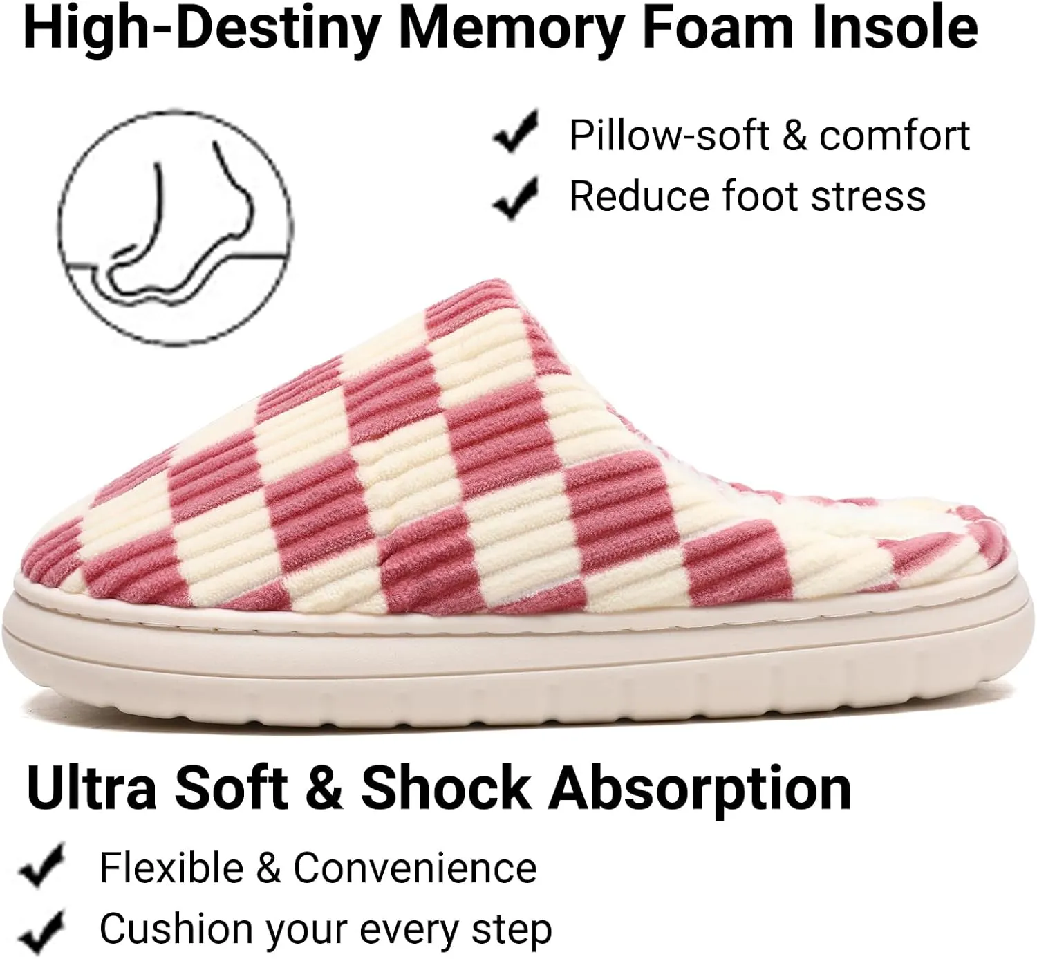 Guyarns House Slippers for Women & Men - Fuzzy, Casual Indoor/Outdoor Shoes with Memory Foam & Faux Fur Lining