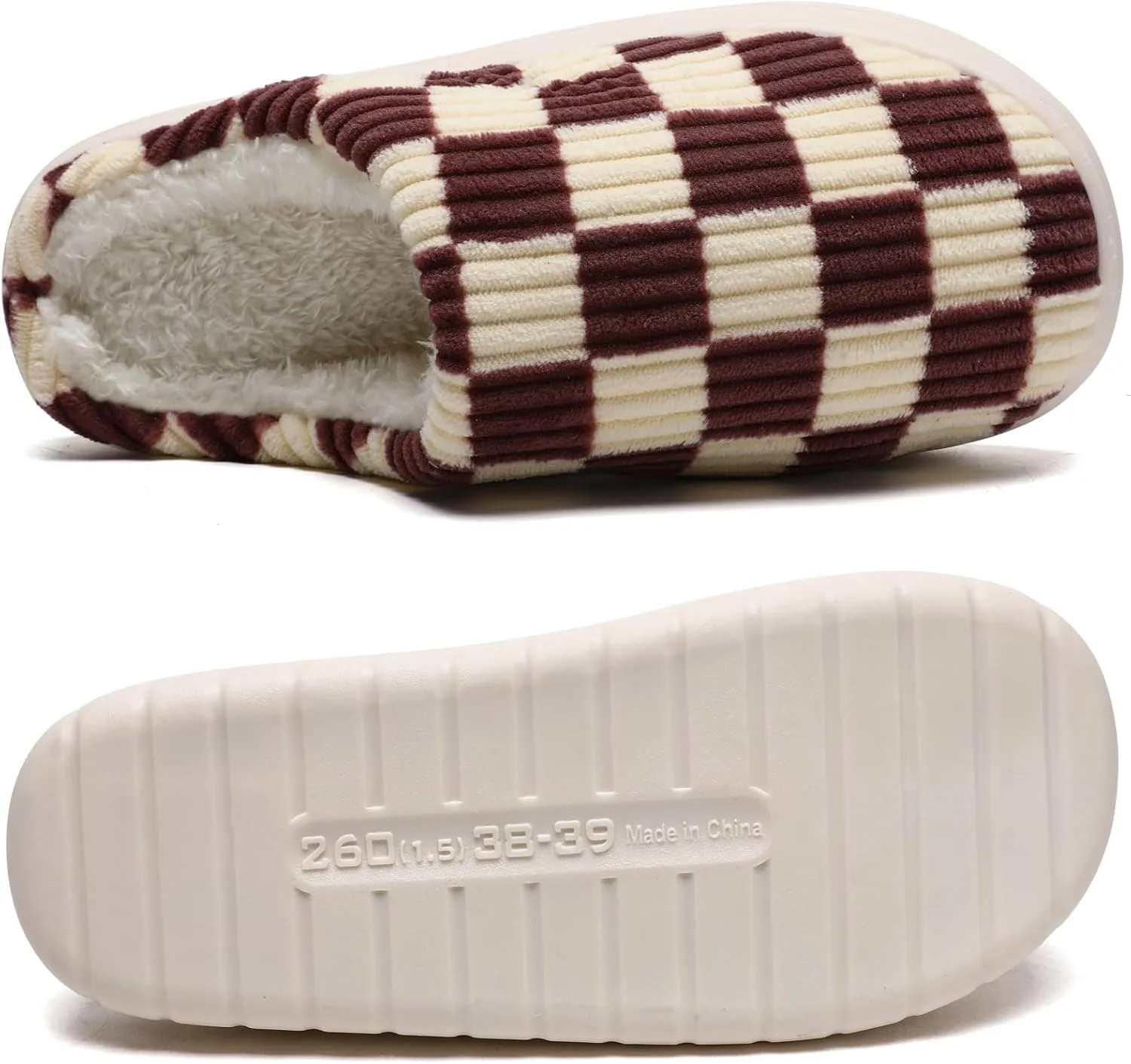Guyarns House Slippers for Women & Men - Fuzzy, Casual Indoor/Outdoor Shoes with Memory Foam & Faux Fur Lining