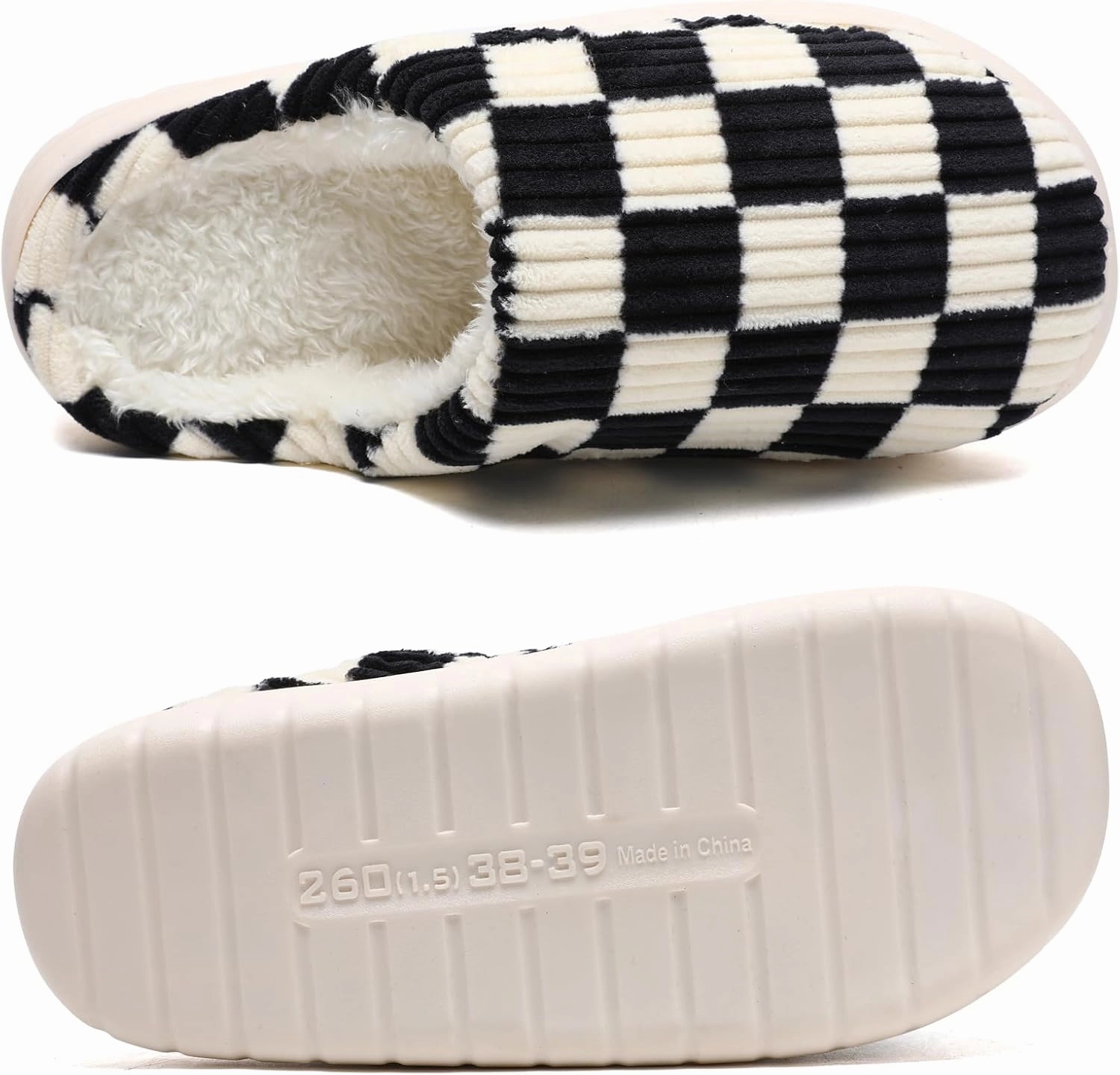 Guyarns House Slippers for Women & Men - Fuzzy, Casual Indoor/Outdoor Shoes with Memory Foam & Faux Fur Lining