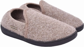 HAFLINGER Unisex Atb II Warm Wool Breathable Moisture-Wicking Closed-Back House Slippers with Slip-Resistant Rubber Outsole