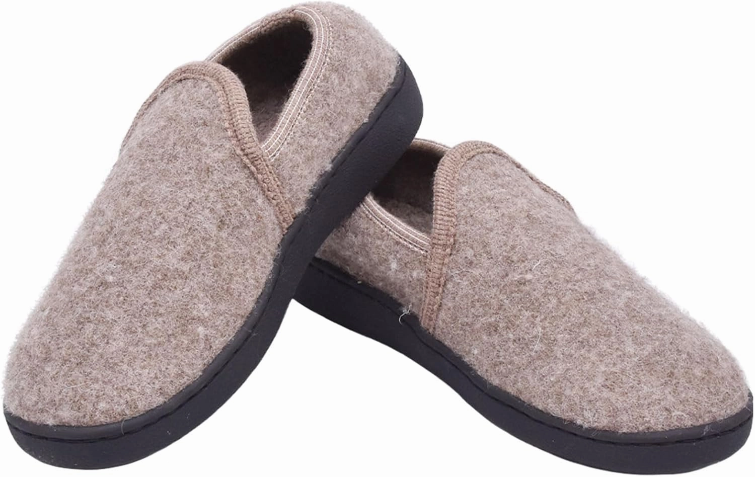 HAFLINGER Unisex Atb II Warm Wool Breathable Moisture-Wicking Closed-Back House Slippers with Slip-Resistant Rubber Outsole