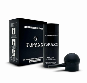 Hair Building Fibers 2-in-1 Kit Set, Includes Hair Thickening Fibers & Spray Applicator Pump Nozzle,For Men and Women Instantly Conceal & Thicken Thinning or Balding Hair Areas (Medium Brown)