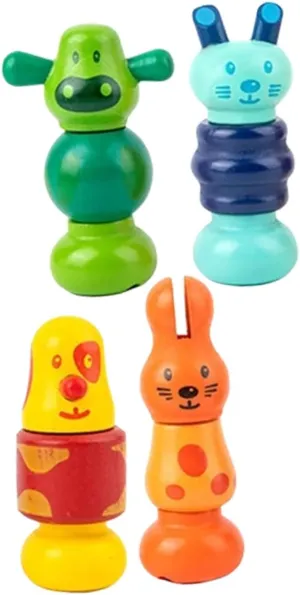 HANABASS 4Pcs Block Building Blocks for Cognitive Development Preschool Learning Engaging Activity for Years Present for Boys