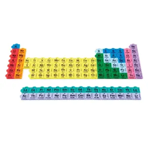 hand2mind Connecting Color Tiles Periodic Table For Kids Ages 10-13, Learn About Elements And Chemistry At Home, 163 Tiles Including Chart