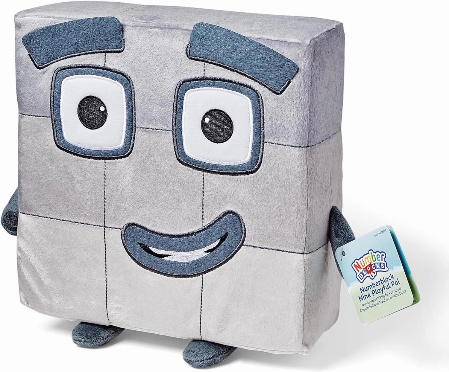 hand2mind Numberblock Nine Playful Pal, Plush Figure Toys, Numbers for Toddlers, Preschool Math Learning Toys, Stuffed Animal Plushies, Counting Blocks, Soft Stuffies, Kids Birthday Gifts﻿
