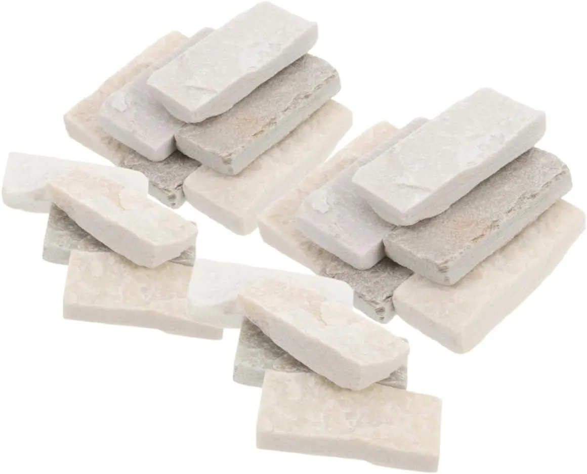 Happyyami 40pcs Miniature Bricks for Architecture Model Set Realistic Fake Bricks Blocks for Materials Mini Toy Building Sets