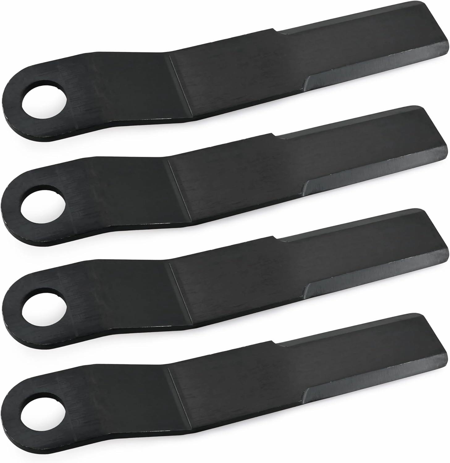 Heavy Duty AR400 Steel Replacement Bush Hog Rotary Cutter Blades, for Mower King Skidsteer Brush Hog Cutter Replacement Blades Rotary Grass Cutter (4 Blade Set)