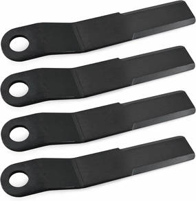 Heavy Duty AR400 Steel Replacement Bush Hog Rotary Cutter Blades, for Mower King Skidsteer Brush Hog Cutter Replacement Blades Rotary Grass Cutter (4 Blade Set)