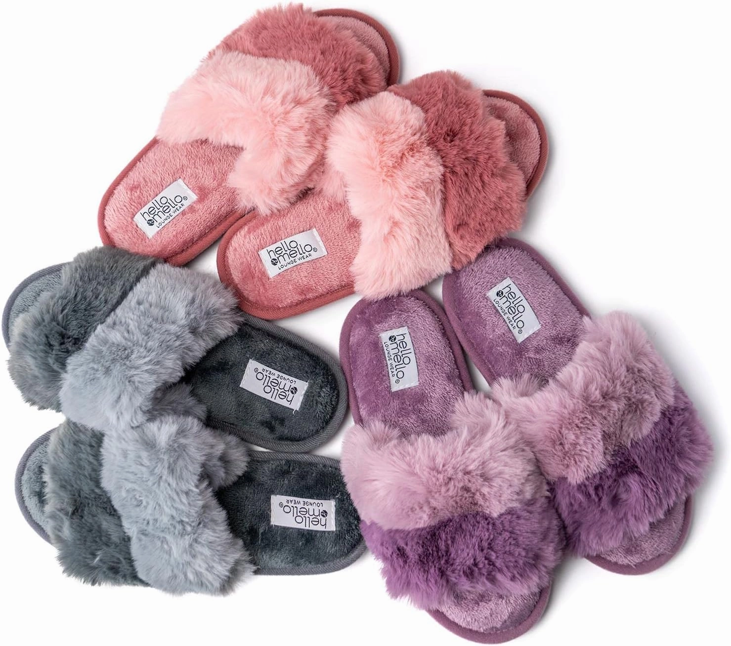 Hello Mello Cotton Candy Stylish Comfy Eco-Friendly Indoor Outdoor Super Plush Open Toe Puff Slippers for Women and Girls
