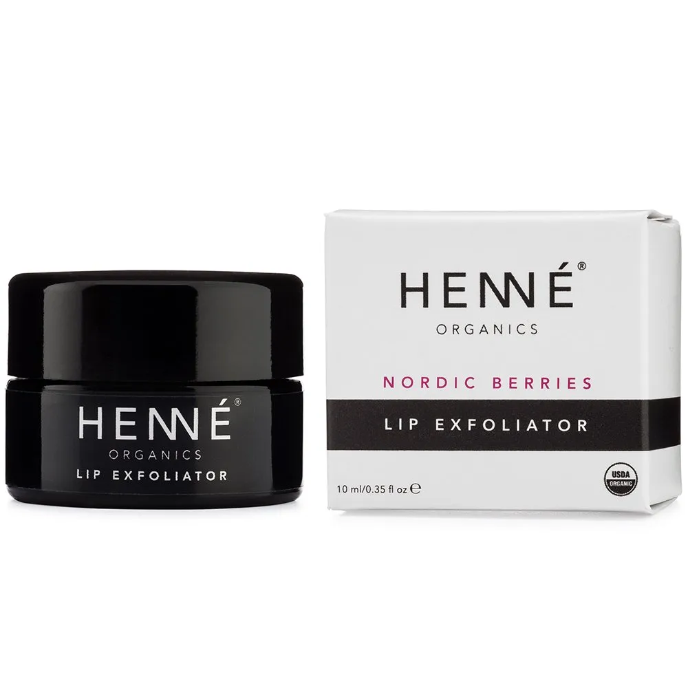 Henné Organics Lip Exfoliator - Natural and Organic Sugar Scrub - Nordic Berries