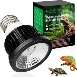 High Intensity UVB Reptile Light Bulb 5.5W 5.0 Full Spectrum UVA UVB for Reptiles simulating Sunlight Promote Synthesis of Vitamin D3 in Reptile Pets for Turtle,Lizard,Bearded Dragon