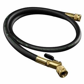 Hilmor 1935926 60" Hose with Ball Valve End, Rated for 800 PSI, Compatible with High-Pressure Refrigerants, HVAC Tools and Equipment