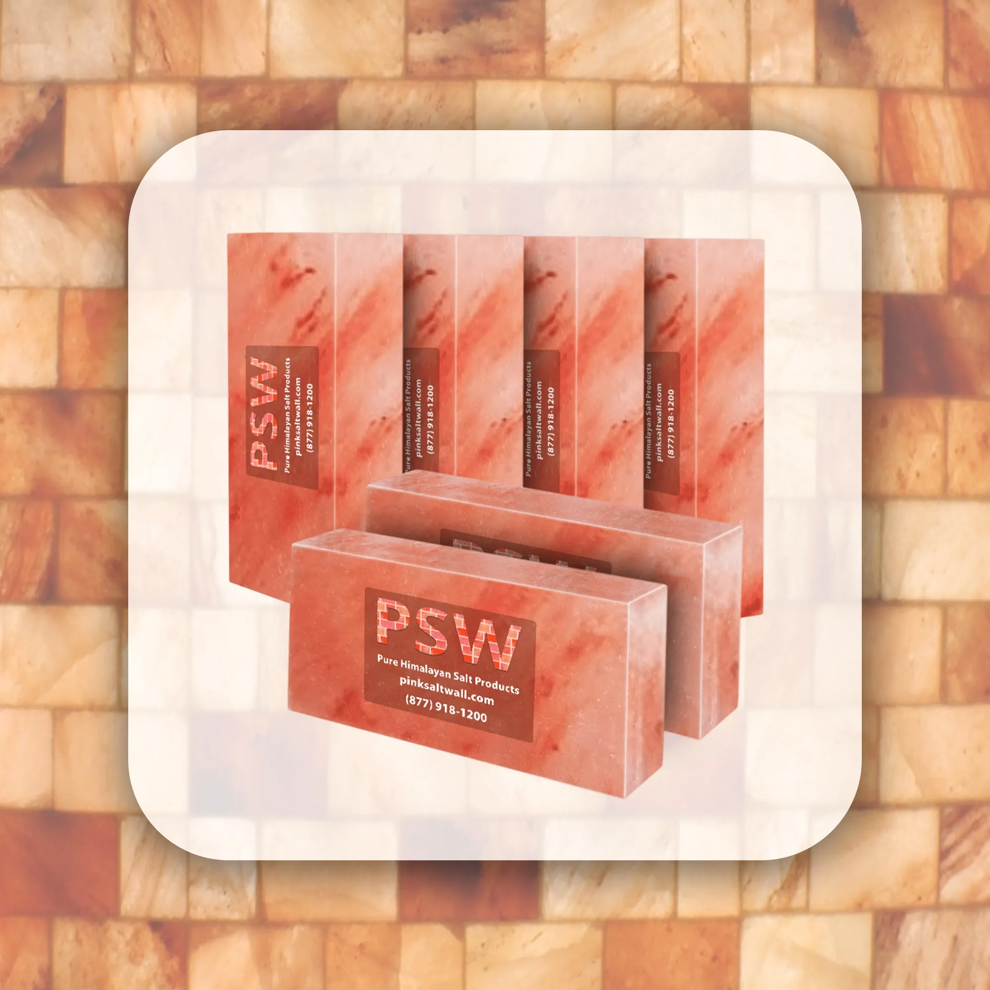 Himalayan Salt Bricks 8" x 4" x 2" - Pack of 10