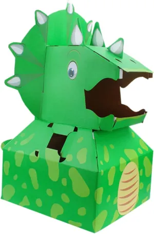 HOMOBABE 1Pc DIY Dinosaur Model Kit Role Playing Carton Educational Paper Dinosaur Prop for Creative Play and Learning for Home and Classroom Activities