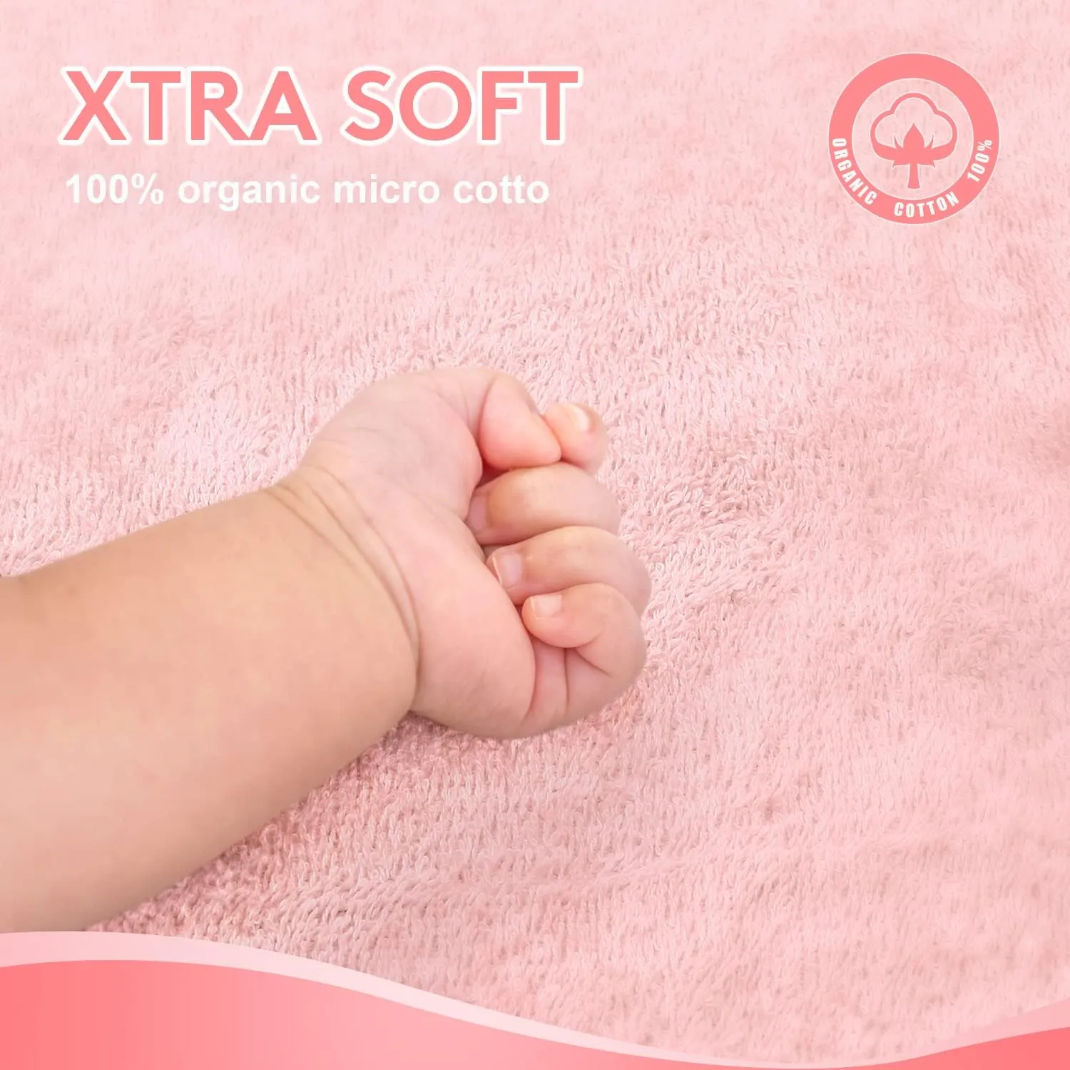 Hooded Towel for Kids 100% Cotton Ultra Soft with Unique Animal Design Large for Infants 3-10 Years (Bunny)