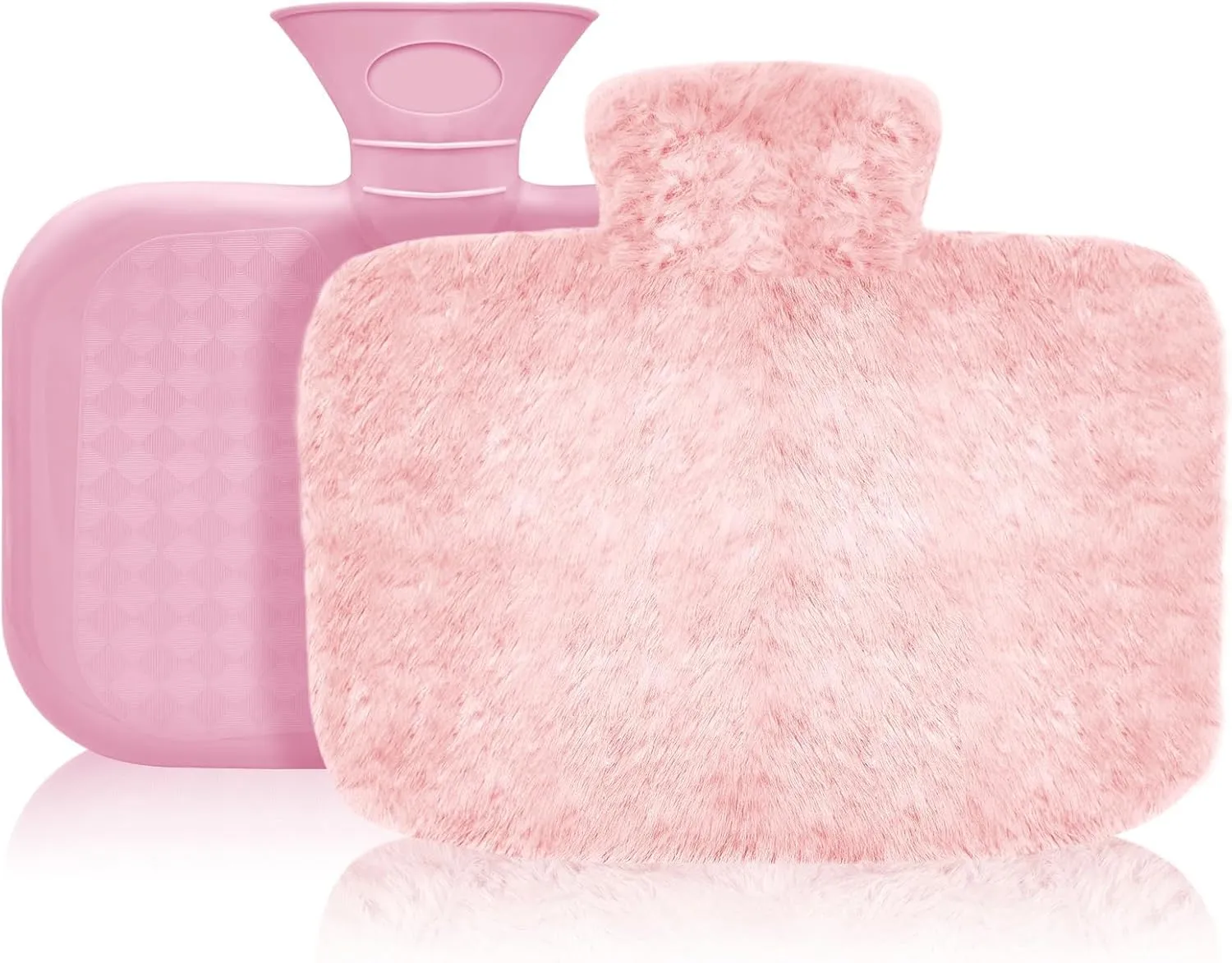 Hot Water Bottle Hot Water Bag with Soft Cover, 1500 ML, Ideal for Winter Bed Hand Warmer, Back, Neck and Shoulders Pain Relief, Birthday, Christmas Gifts for Kids, and Adults
