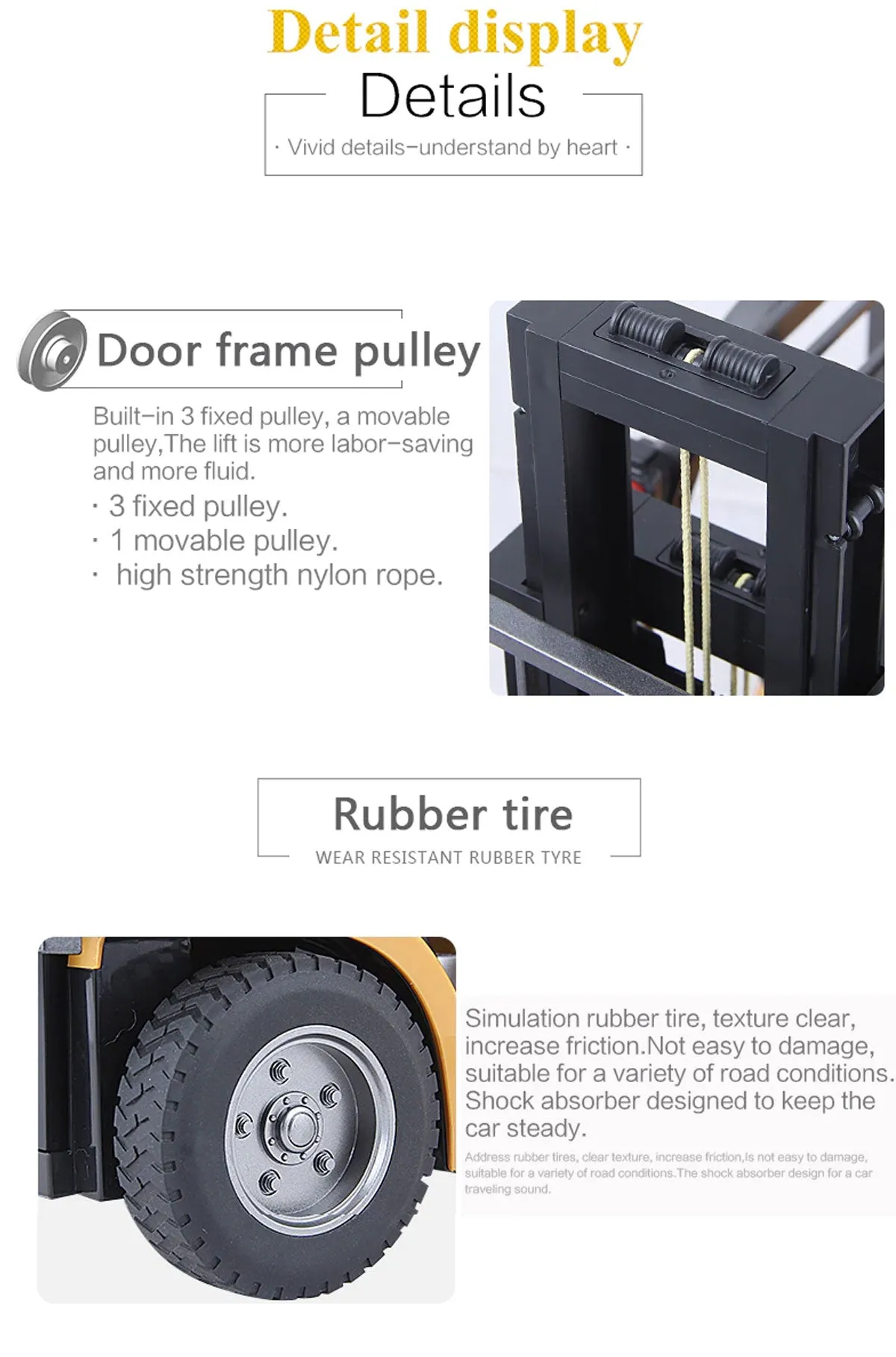 Huina 1/10 RC 8CH ForkLift Excavator Industrial Construction Engineering Vehicle Truck Kids Adult Toys alloy