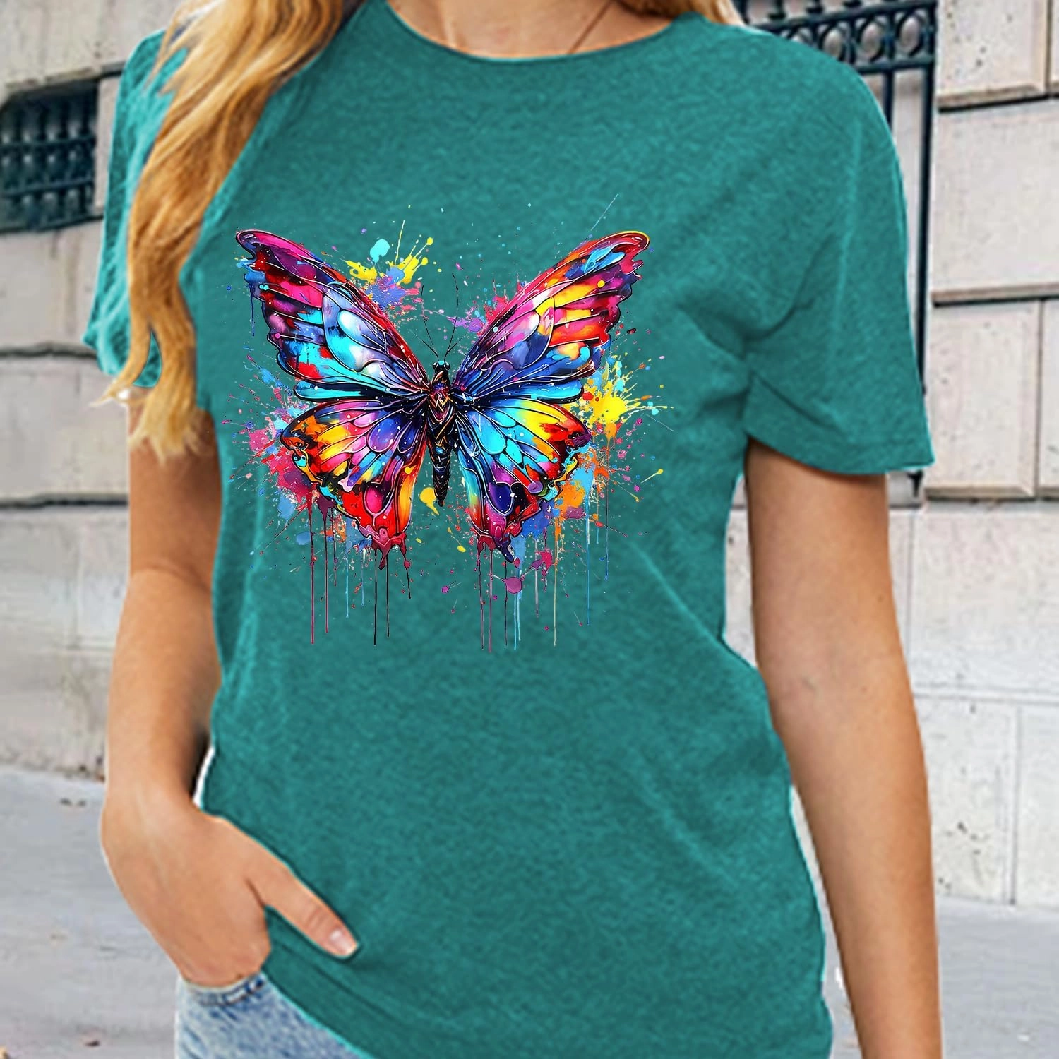 Hummingbird Shirt for Women Funny Women's Flower Graphic Tees Cute Bird Lover Short Sleeve Shirts ﻿