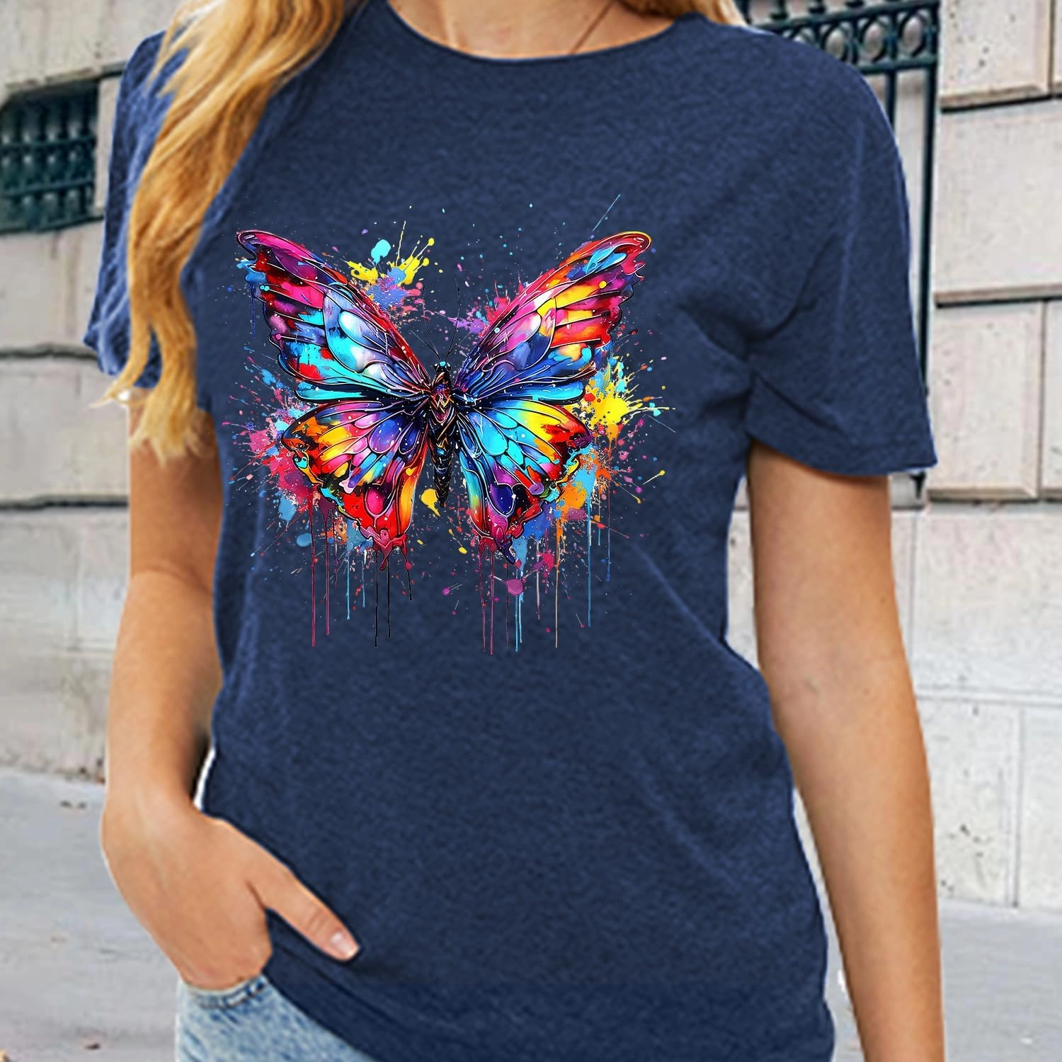 Hummingbird Shirt for Women Funny Women's Flower Graphic Tees Cute Bird Lover Short Sleeve Shirts ﻿