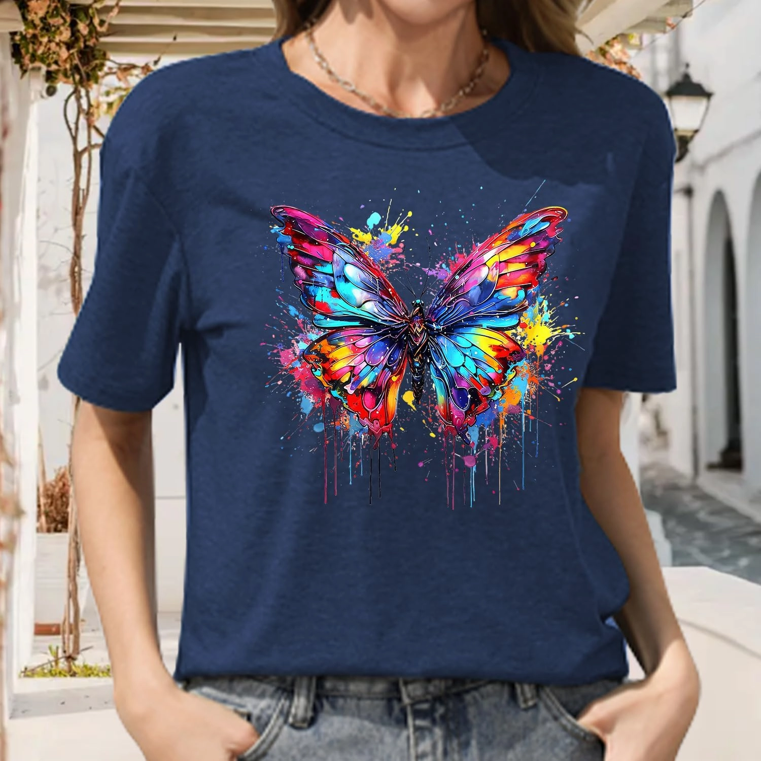 Hummingbird Shirt for Women Funny Women's Flower Graphic Tees Cute Bird Lover Short Sleeve Shirts ﻿
