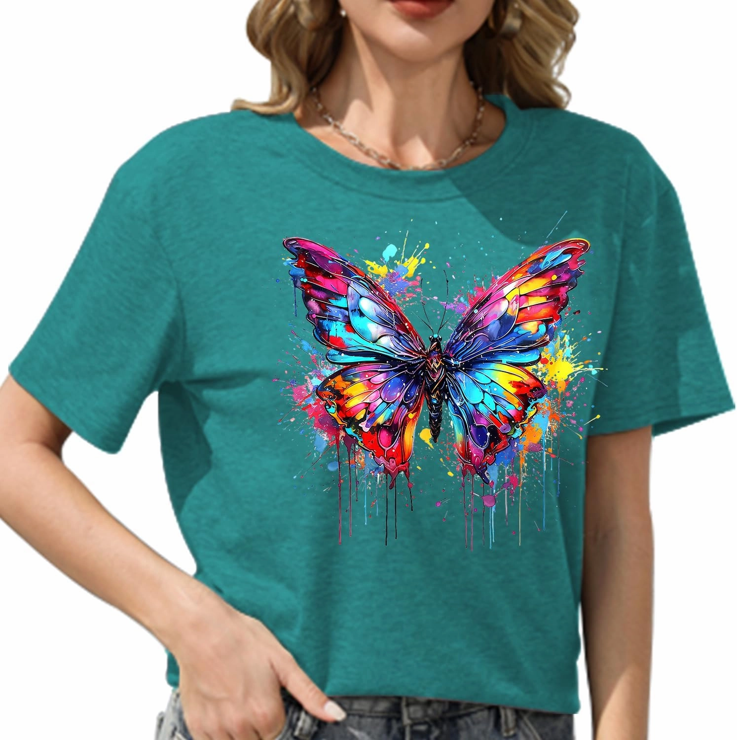 Hummingbird Shirt for Women Funny Women's Flower Graphic Tees Cute Bird Lover Short Sleeve Shirts ﻿