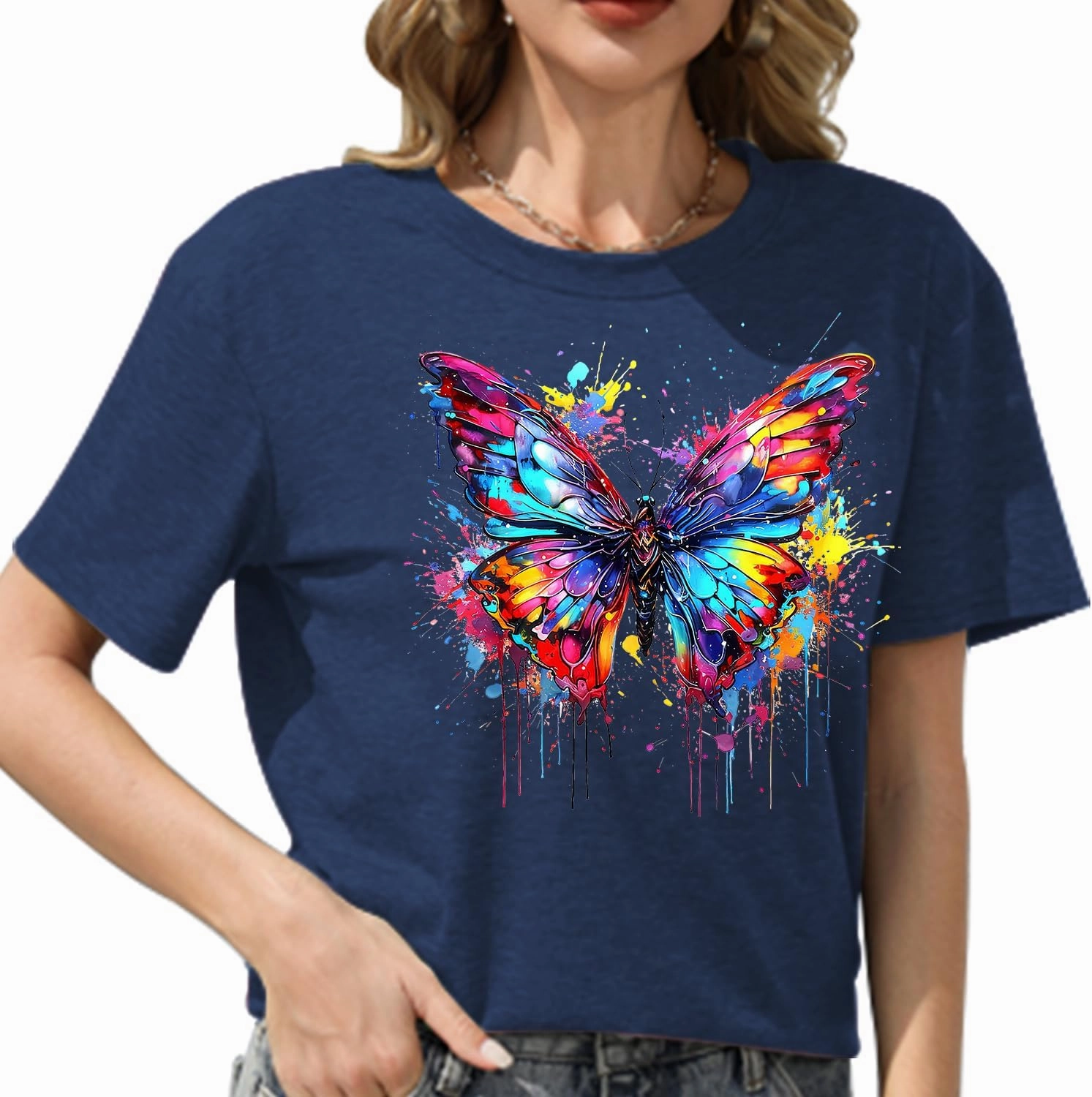 Hummingbird Shirt for Women Funny Women's Flower Graphic Tees Cute Bird Lover Short Sleeve Shirts ﻿