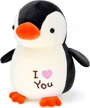 HWD 8.7 Inch Soft Stuffed Penguin Dolls, Stuffed Animals Toys, Gifts for Kids Toddlers Birthday Christmas Day (Black)