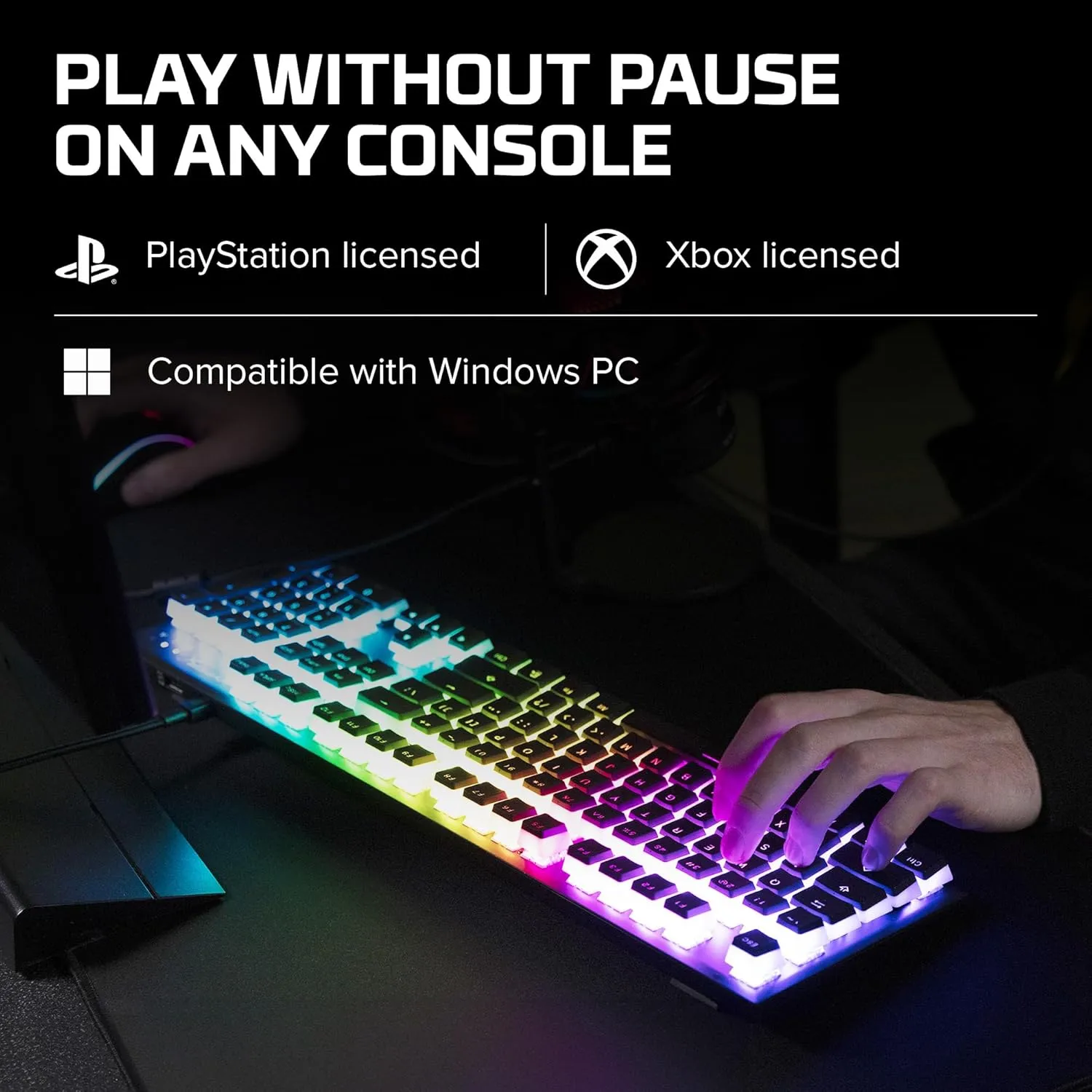 HyperX Alloy Origins - Mechanical Gaming Keyboard, Software-Controlled Light & Macro Customization, Compact Form Factor, RGB LED Backlit - Tactile HyperX Aqua Switch,Black