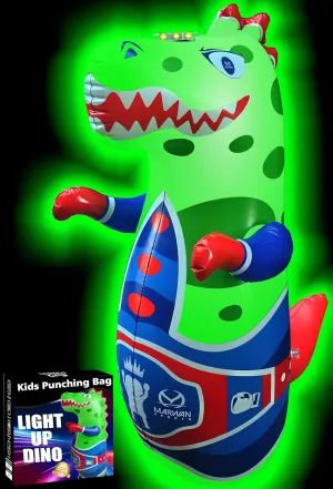 Inflatable Punching Bag for Kids–Interactive Dinosaur with Punch-Activated LED & Roar Sound | Durable Bounce-Back Toy, Safe & Active Play for Toddlers Ages 2-8 (No Batteries)