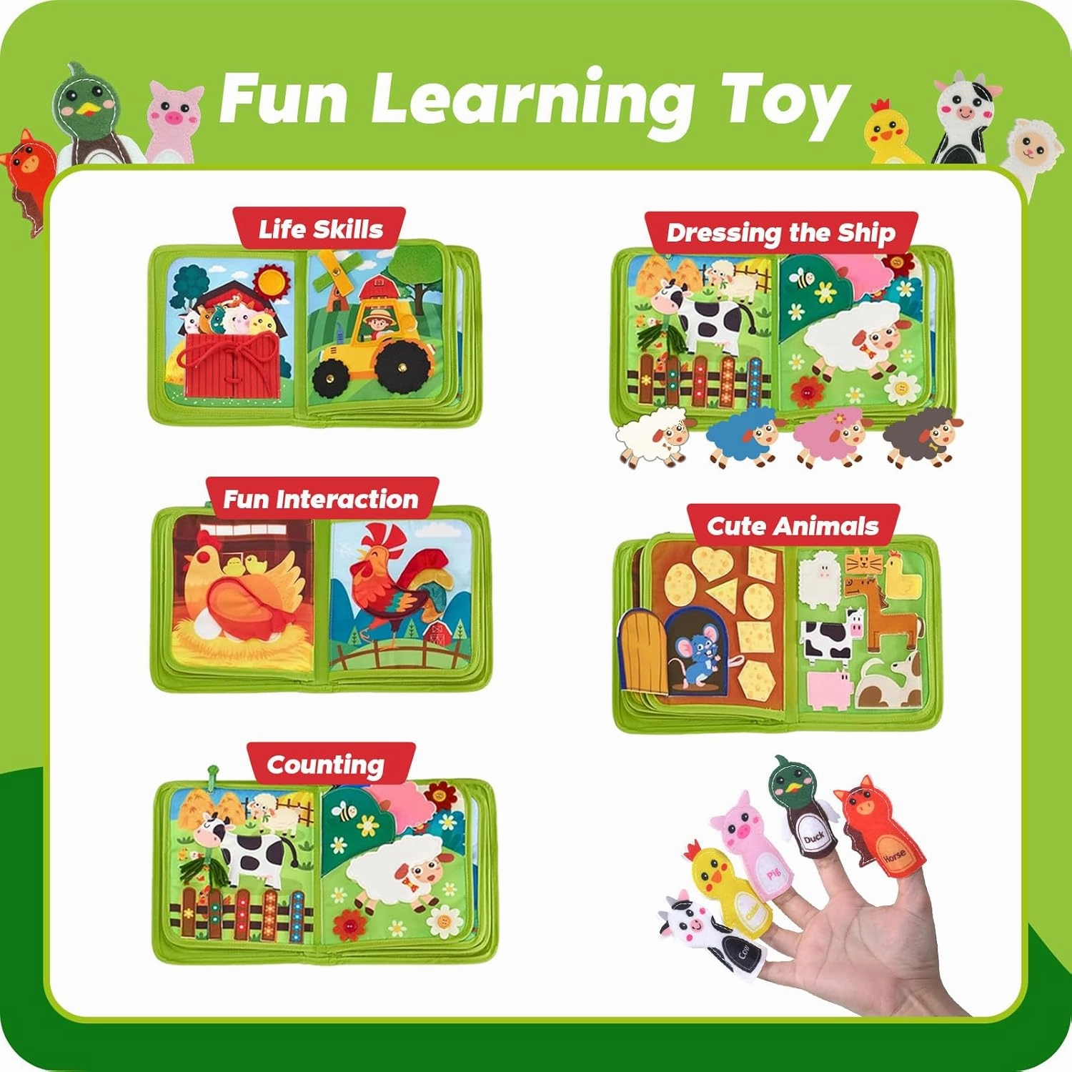 INKLAB Toddler Busy Board Ages 3, Learning Toys for 3  Year Old, Sensory Toys for Kids with Autism, Preschool Learning Activities, Kids Ages 3 , Activities Toy for Car Travel Airplane