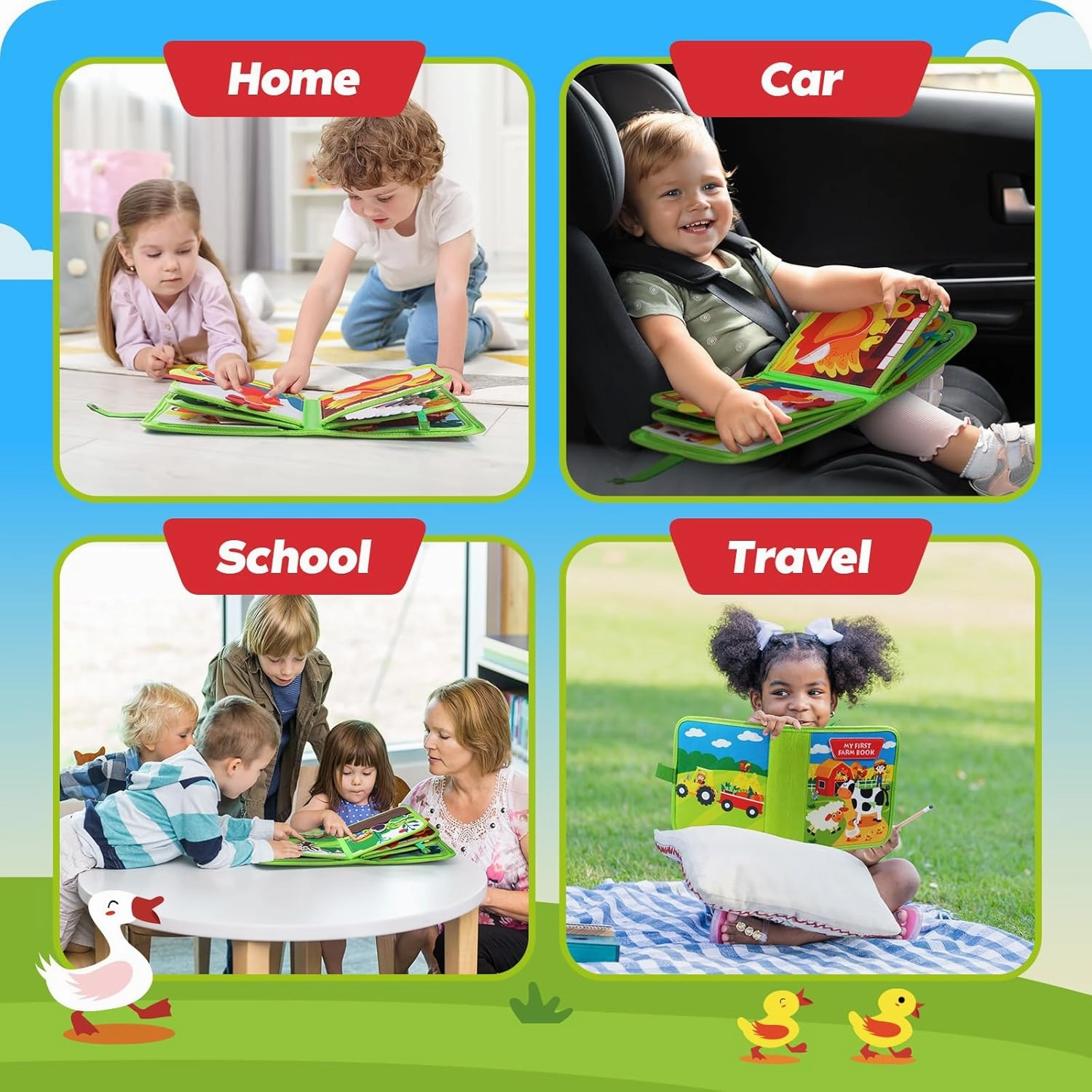INKLAB Toddler Busy Board Ages 3, Learning Toys for 3  Year Old, Sensory Toys for Kids with Autism, Preschool Learning Activities, Kids Ages 3 , Activities Toy for Car Travel Airplane