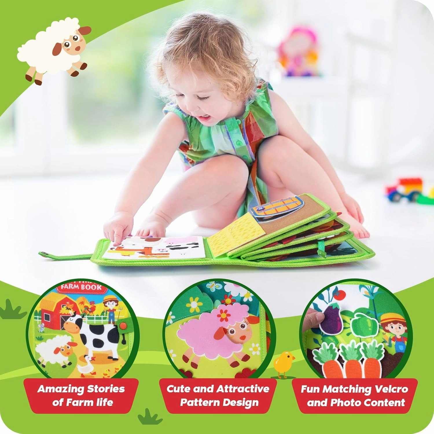 INKLAB Toddler Busy Board Ages 3, Learning Toys for 3  Year Old, Sensory Toys for Kids with Autism, Preschool Learning Activities, Kids Ages 3 , Activities Toy for Car Travel Airplane