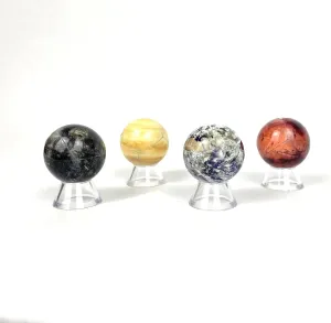 Inner Planets Set - Mercury, Venus, Earth, Mars (Collection of 4) mini-Globes 1.58"