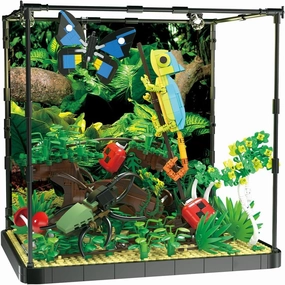 Insects Tropical Rainforest Building Sets for Adult,Animals Botanical Collection Toys with LED,Home Office Decor Model and Great Gift for Kids Boys 8 (1358PCS)
