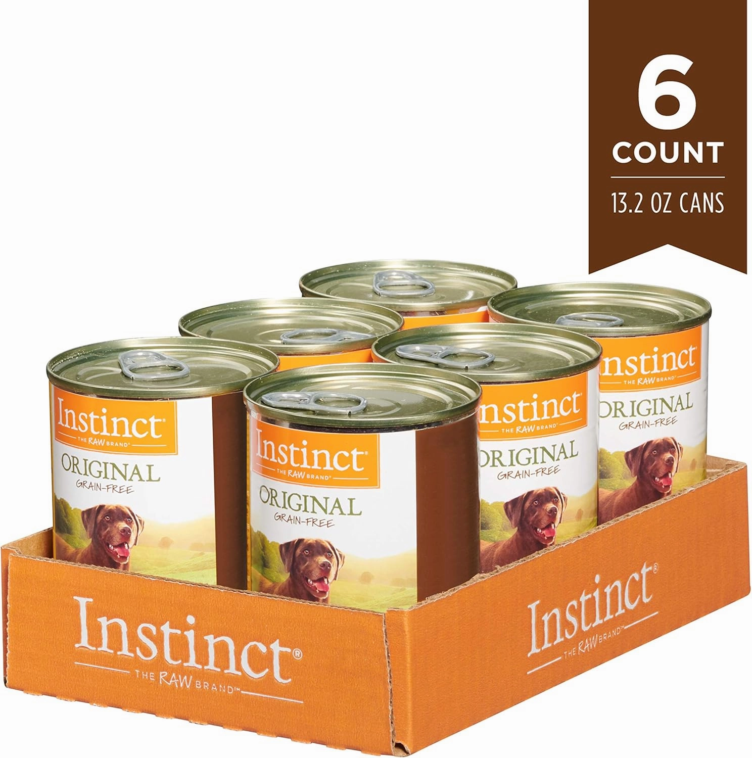 Instinct Original Wet Dog Food, Grain Free Recipe - Real Beef, 13.2 oz. Cans (Pack of 6)
