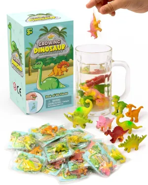 IPIDIPI TOYS Water Growing Dinosaur Toys for Kids – Fun Dino-Themed Party Favors, Goodie Bag Stuffers, Classroom Prizes, Sensory Play Activities – Multicolored, Pack of 30