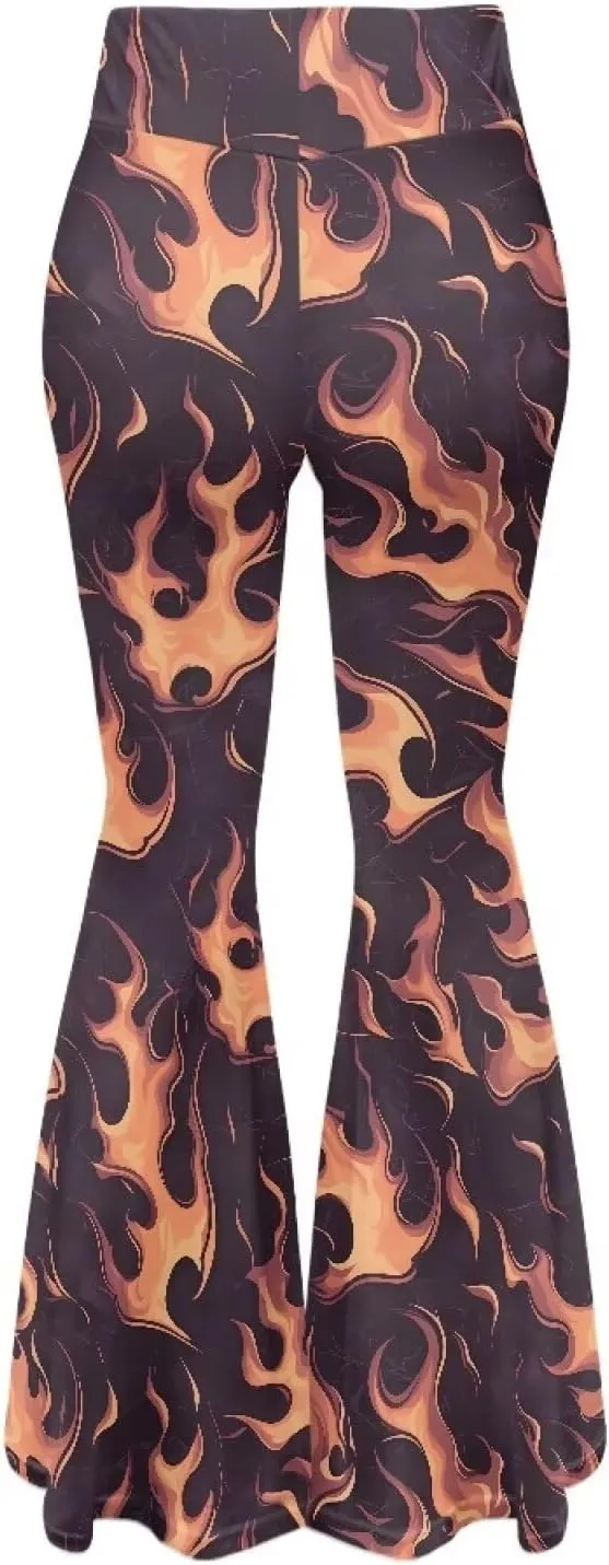 Irisjudy Tiger Print Bootleg Yoga Pants for Women Y2K Workout Sweatpants Casual Bell Bottom Trousers Flare Leggings for Women