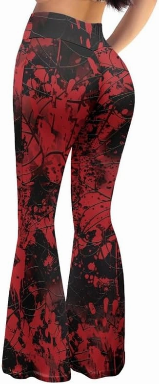 Irisjudy Tiger Print Bootleg Yoga Pants for Women Y2K Workout Sweatpants Casual Bell Bottom Trousers Flare Leggings for Women