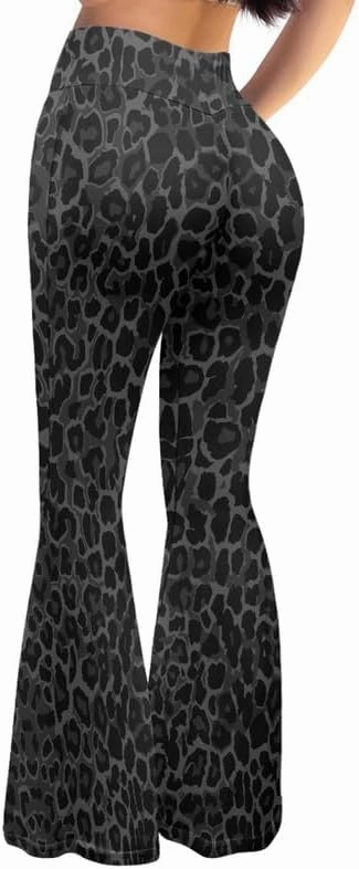 Irisjudy Tiger Print Bootleg Yoga Pants for Women Y2K Workout Sweatpants Casual Bell Bottom Trousers Flare Leggings for Women