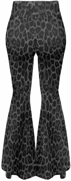 Irisjudy Tiger Print Bootleg Yoga Pants for Women Y2K Workout Sweatpants Casual Bell Bottom Trousers Flare Leggings for Women